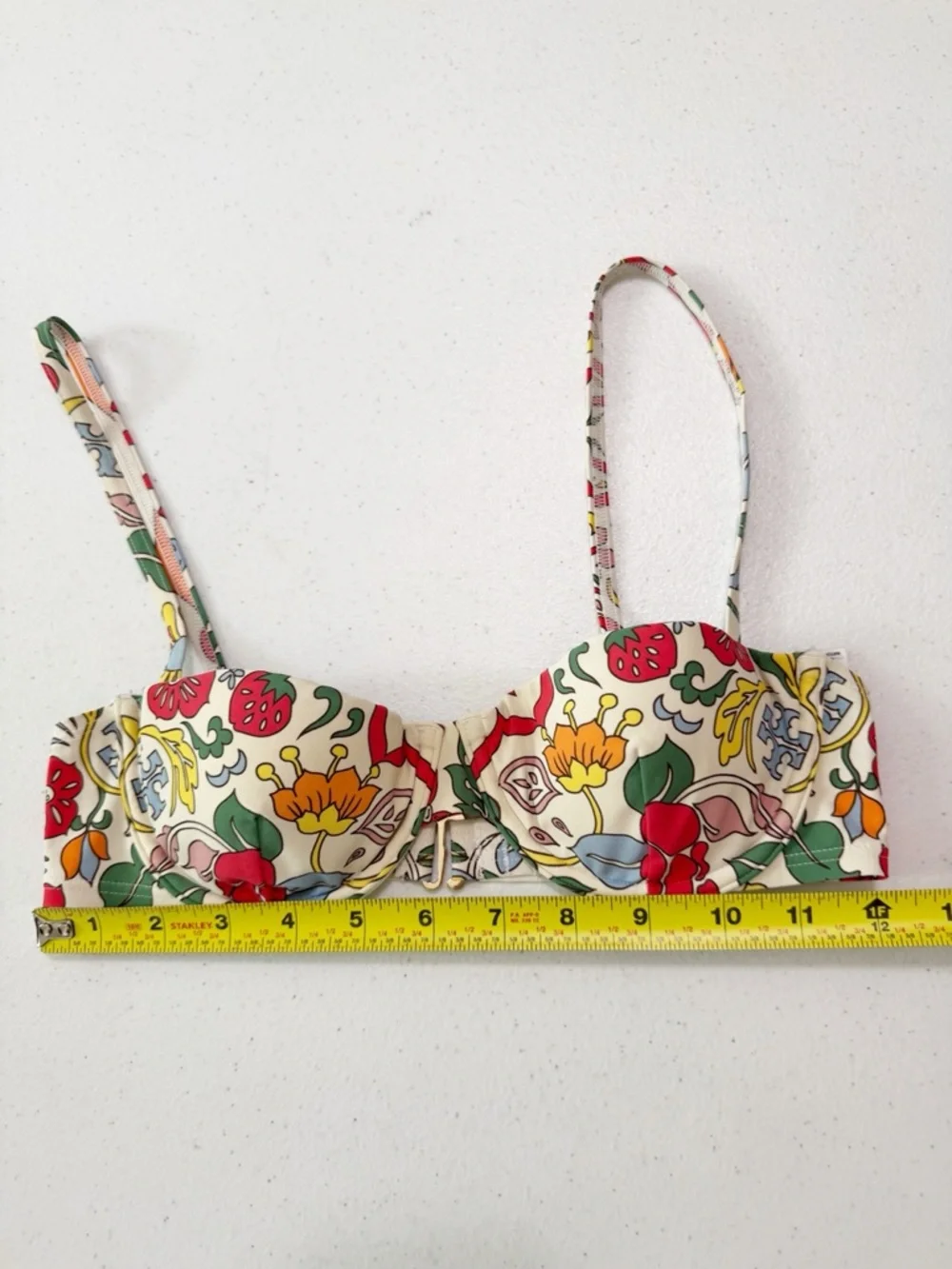 Tory Burch Floral Printed Bikini Top XS
